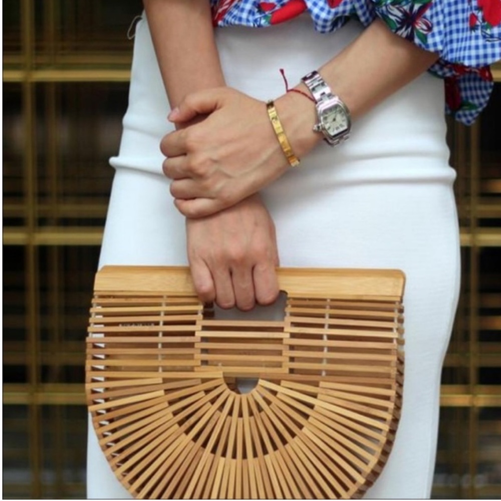 Structured Arc Bamboo Beach Handbag Blogger Fav